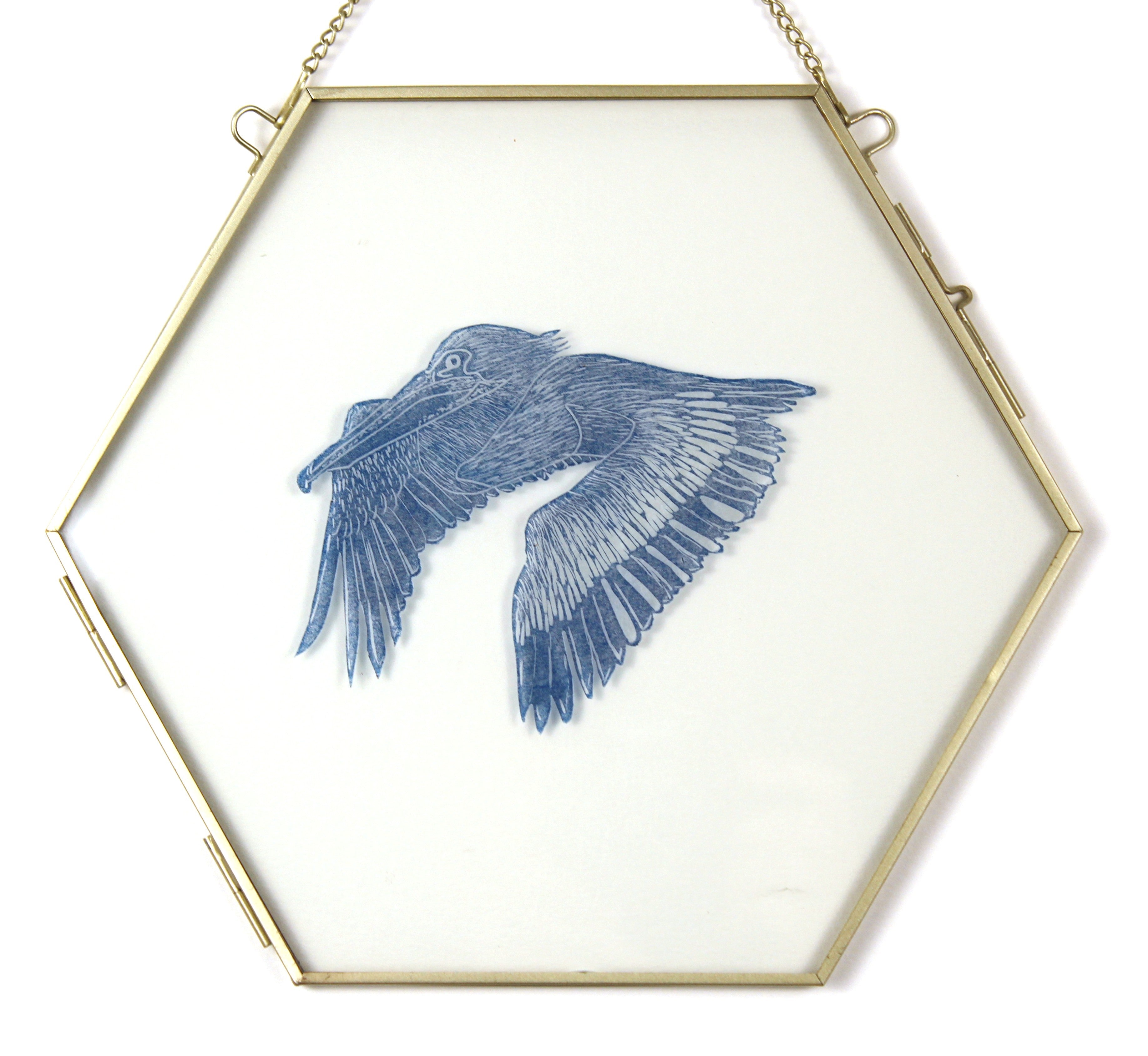 Glass Floating Frame Relief Print Art