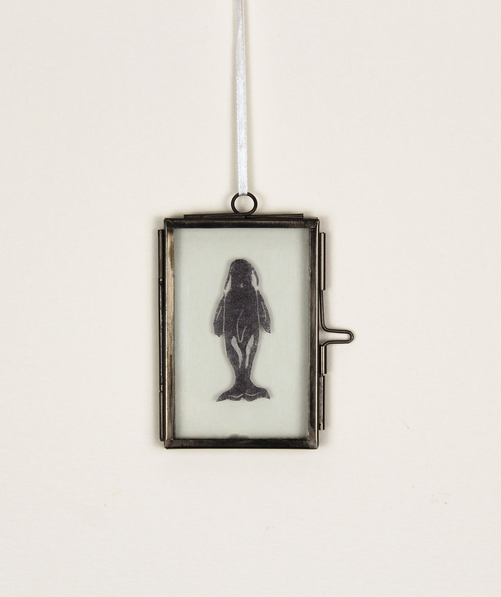 Glass Frame Relief Print Art (Mini)-Orca Obsessed