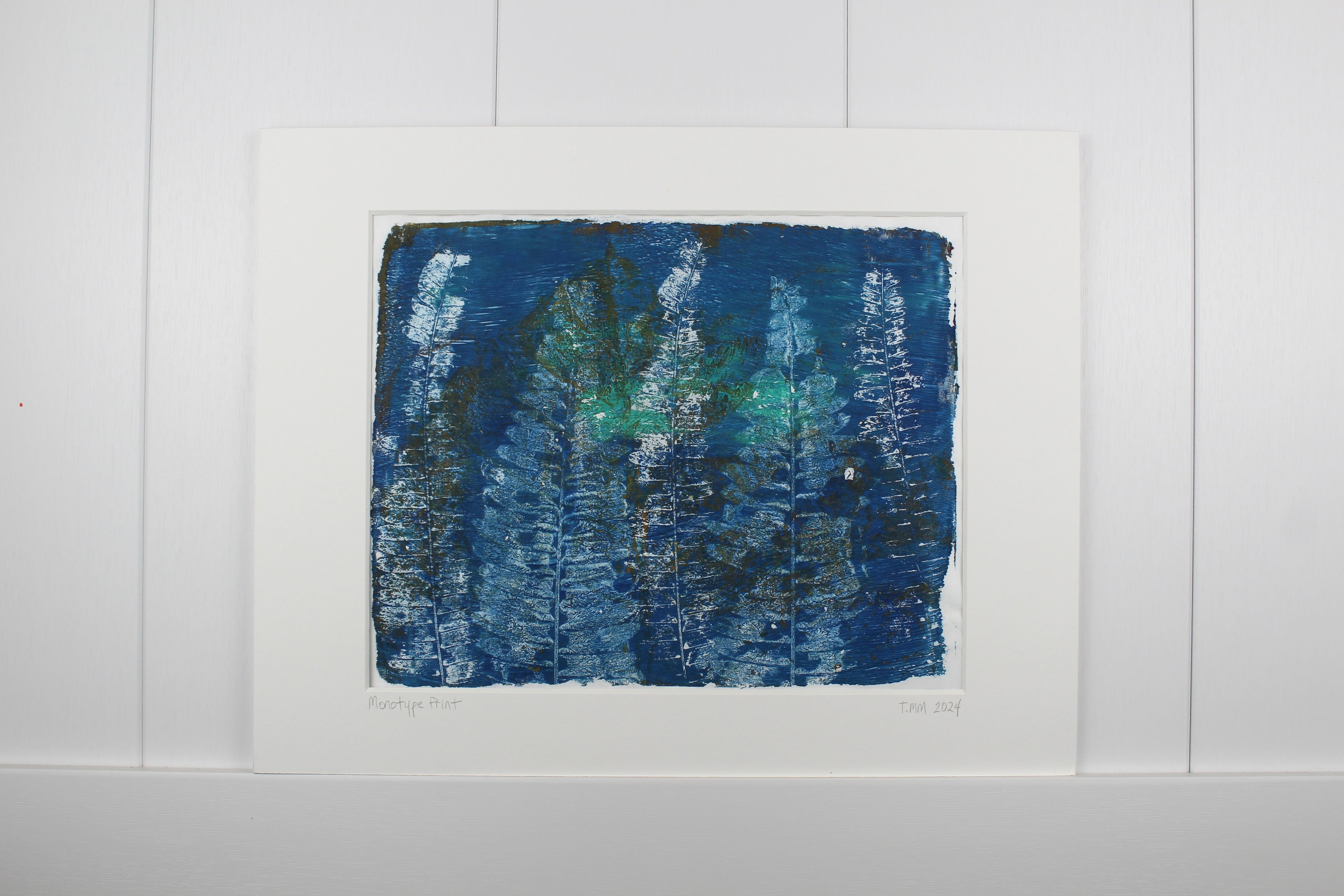 Botanical Monotype Relief Print-Fern Towers
