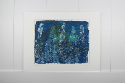 Botanical Monotype Relief Print-Fern Towers