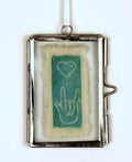 Glass Frame Relief Print Art (Mini)-I Love You So Blue
