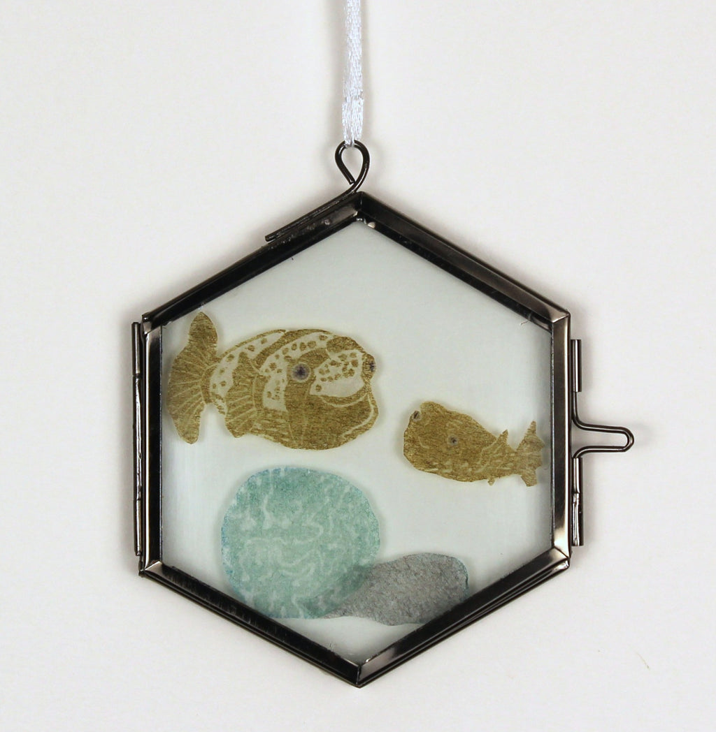 Glass Frame Relief Print Art (Small)-Go On...Say Hello