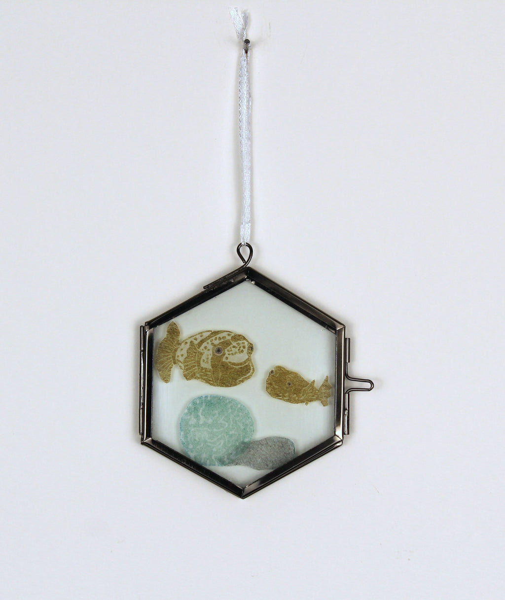 Glass Frame Relief Print Art (Small)-Go On...Say Hello