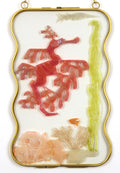 Glass Frame Relief Print Art (Large)-Floating Dragon