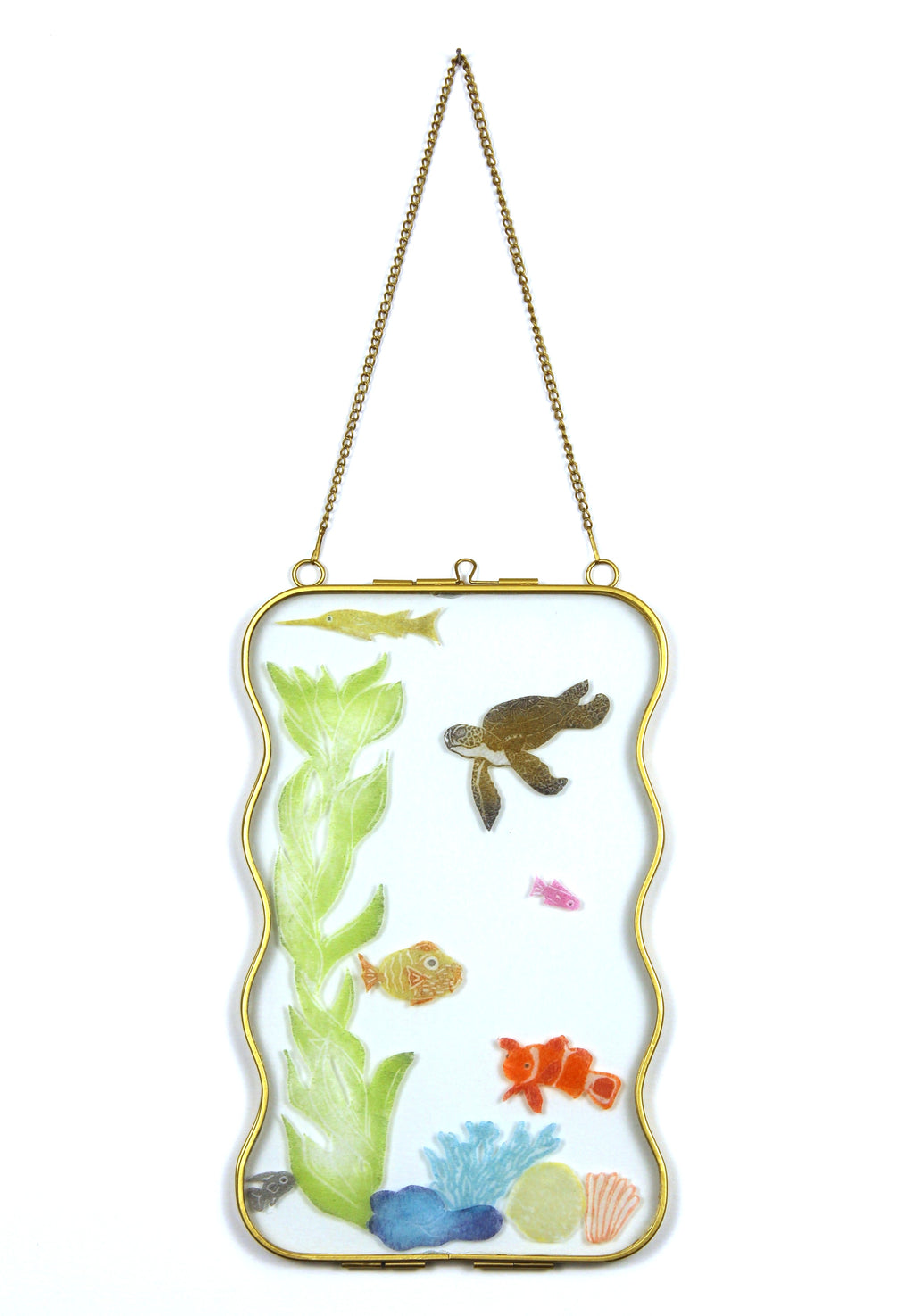 Glass Frame Relief Print Art (Large)-Recess