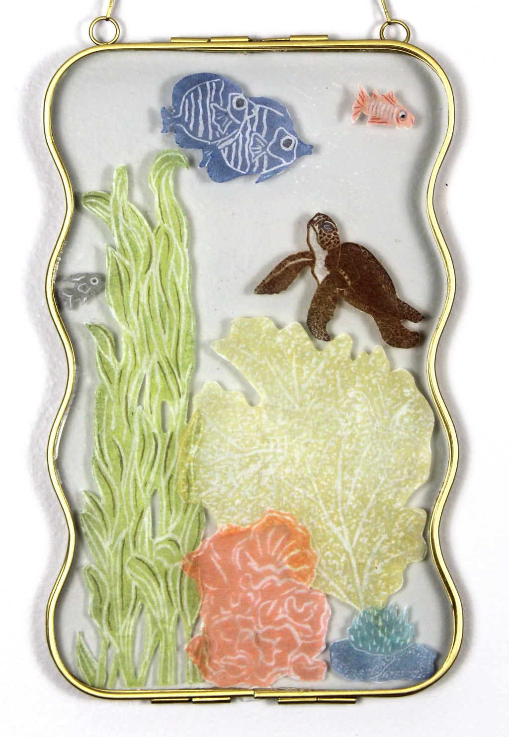 Glass Frame Relief Print Art (Large)-New Friends