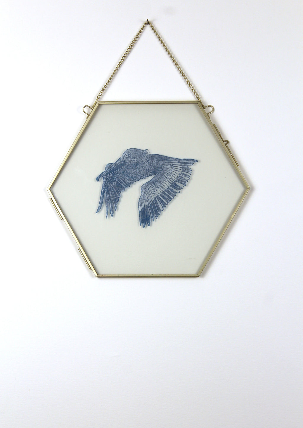 Glass Frame Relief Print Art (Large)-Gone Fishin'