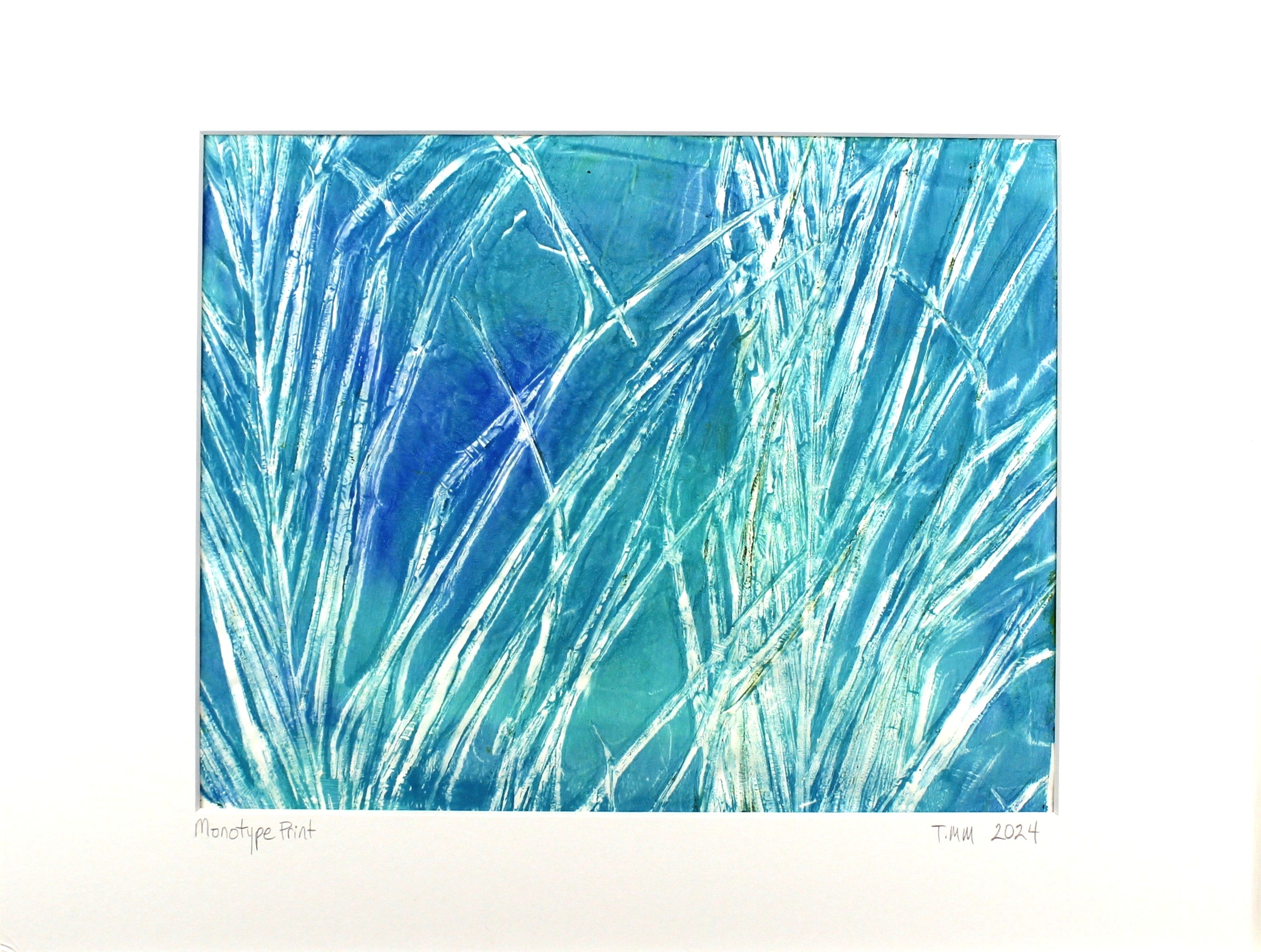 Botanical Monotype Relief Print-Sky View