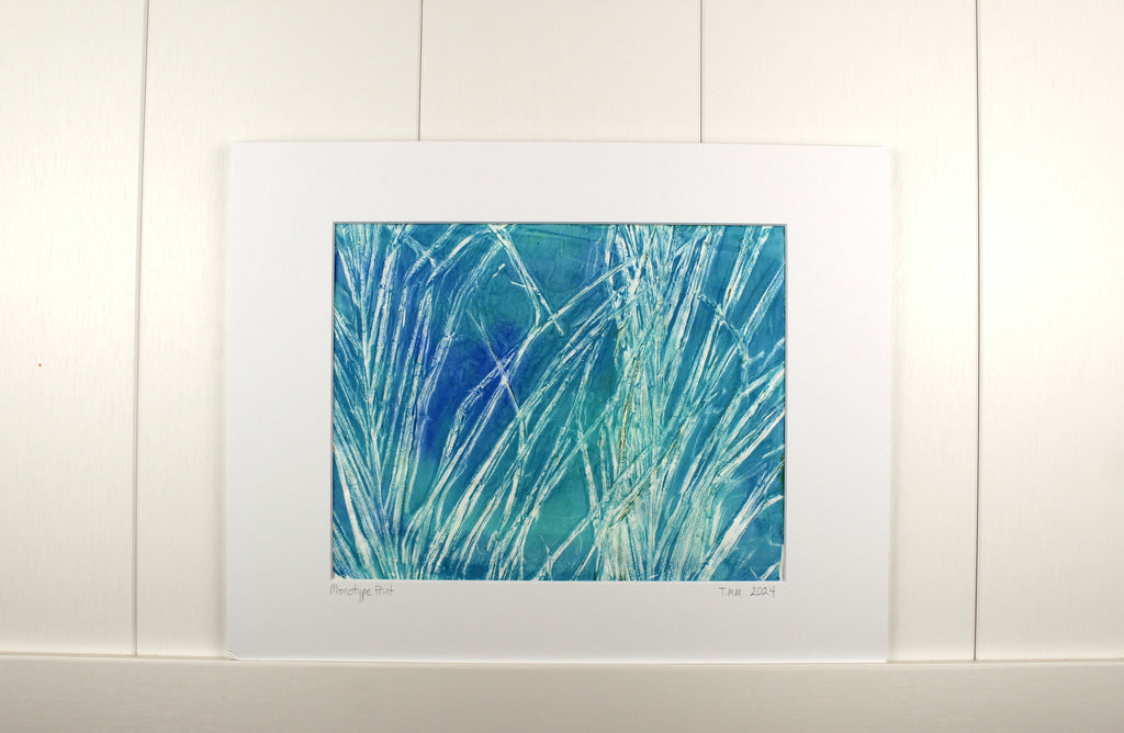 Botanical Monotype Relief Print-Sky View