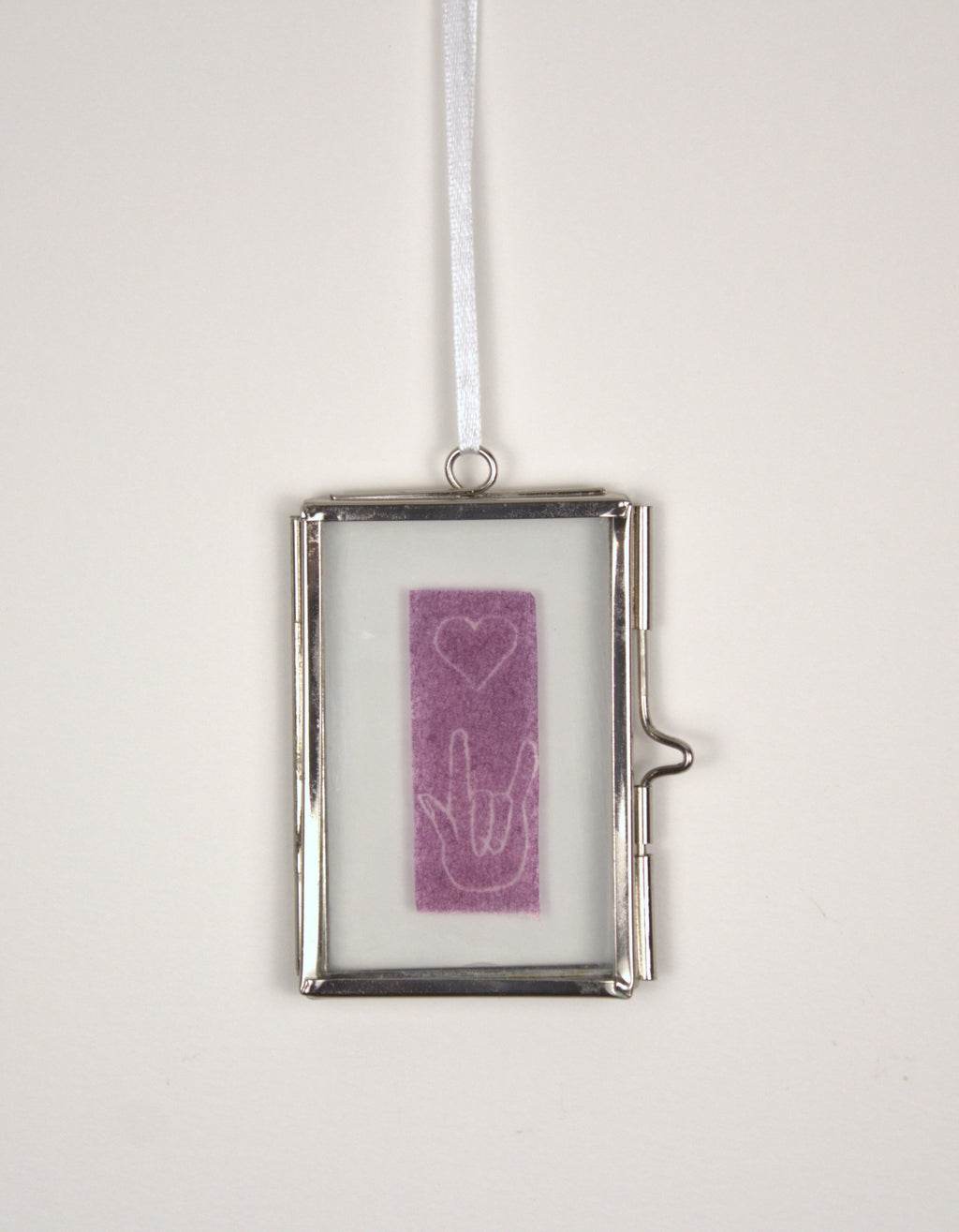 Glass Frame Relief Print Art (Mini)- I Love You So Lavender