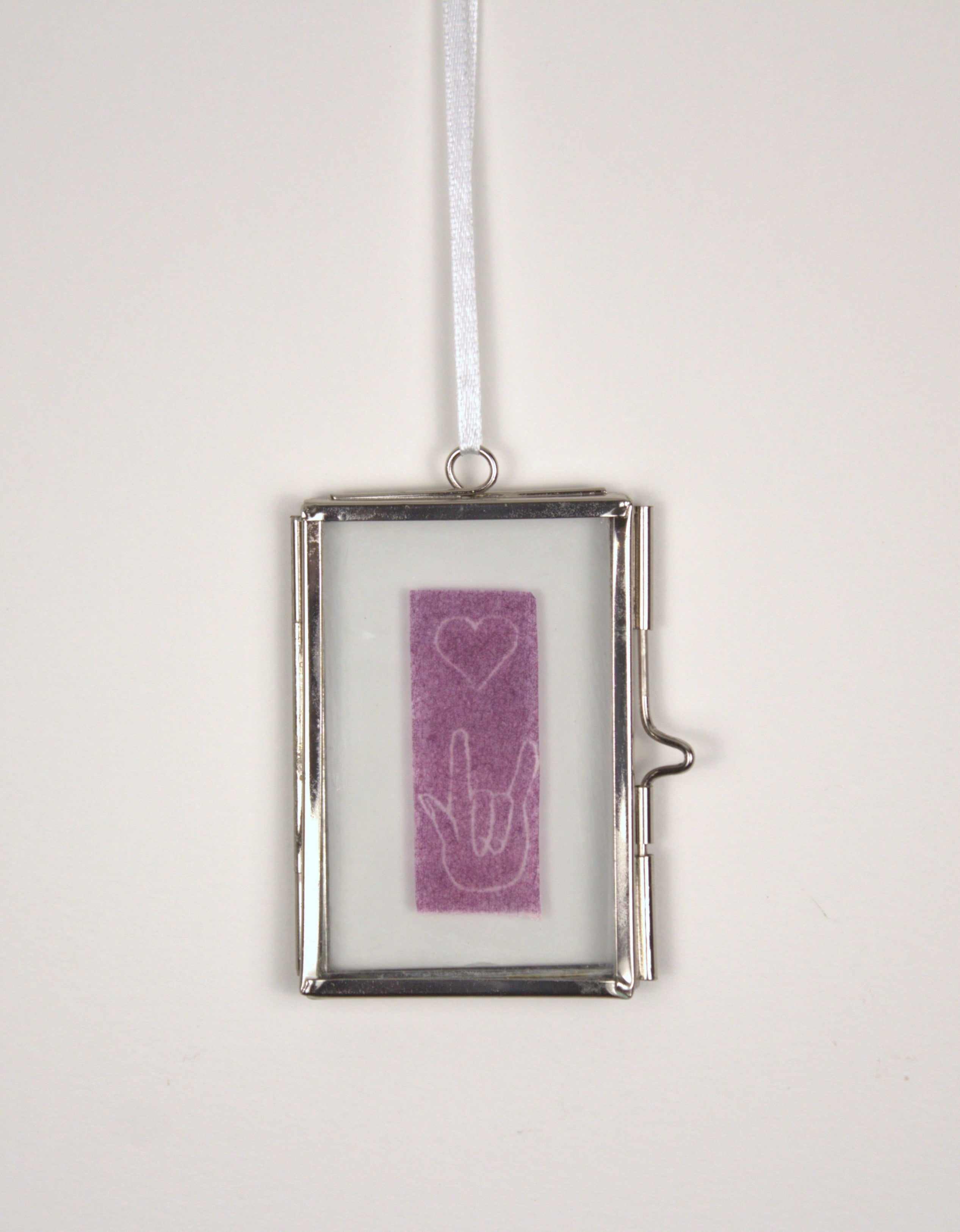 Glass Frame Relief Print Art (Mini)- I Love You So Lavender