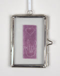 Glass Frame Relief Print Art (Mini)- I Love You So Purple