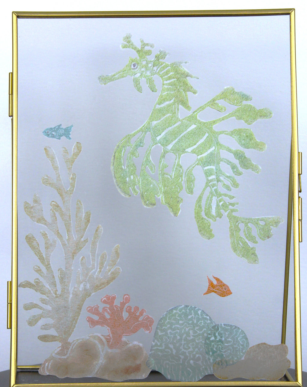 Glass Frame Relief Print Art (Large Standing Frame)-Graceful Suspension