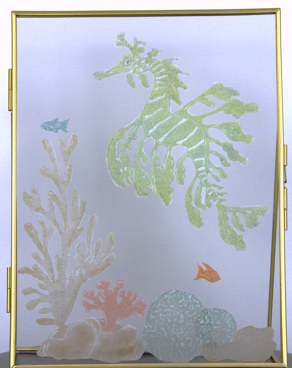 Glass Frame Relief Print Art (Large Standing Frame)-Graceful Suspension