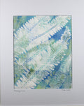Botanical Monotype Relief Print-Fern Clouds