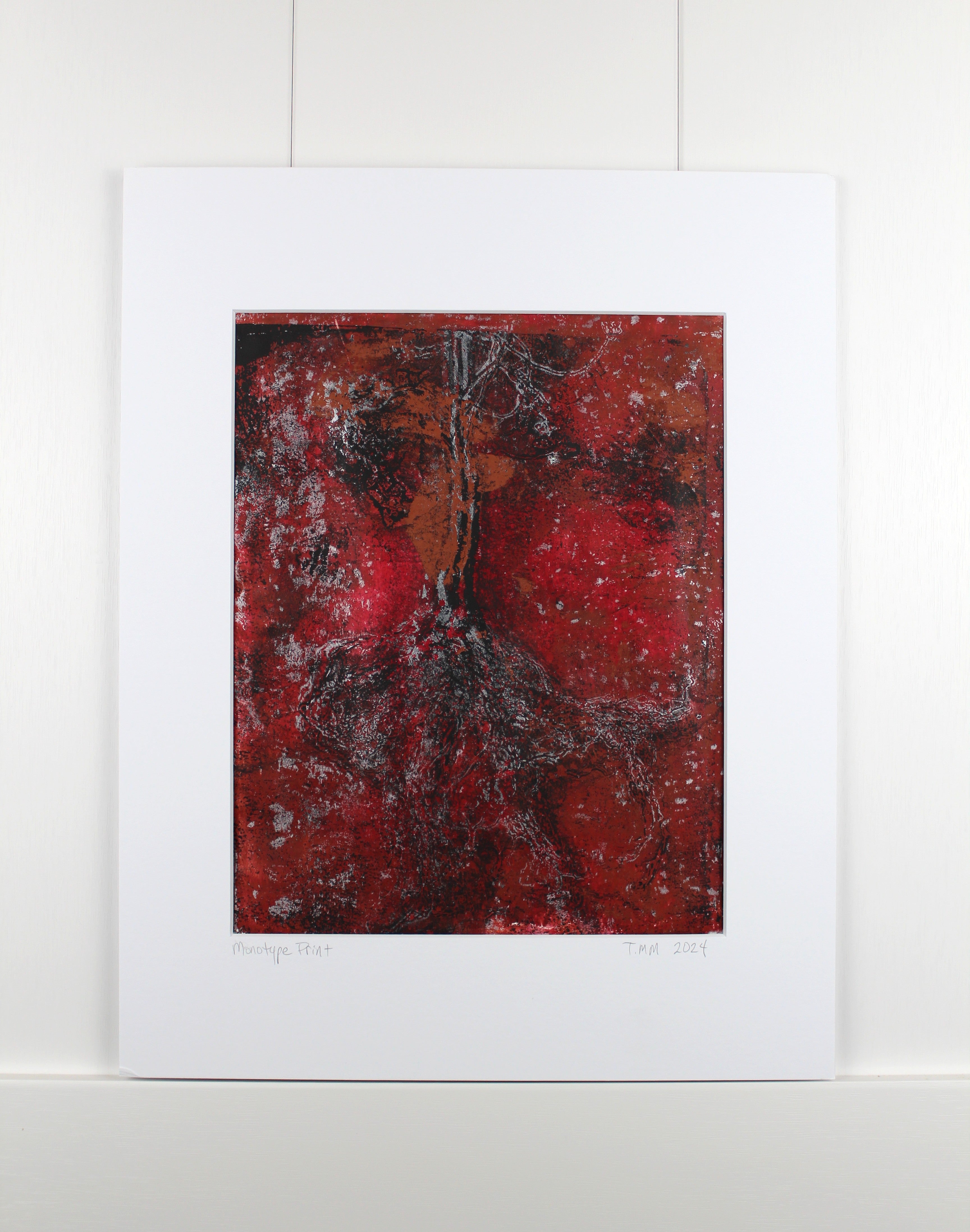 Botanical Monotype Relief Print-Firey Furnace
