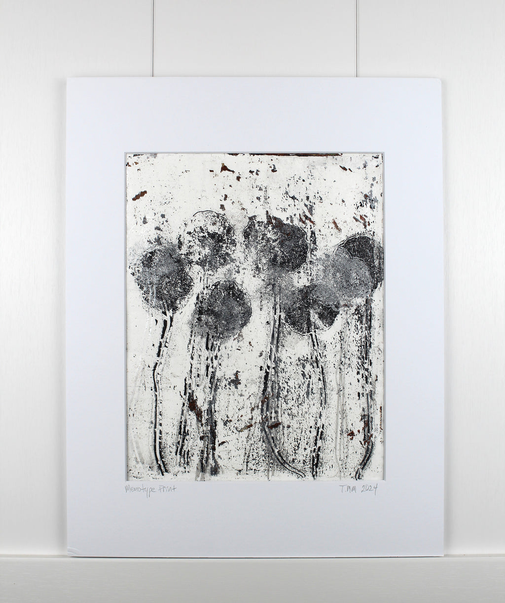 Botanical Monotype Relief Print-Snowy Days