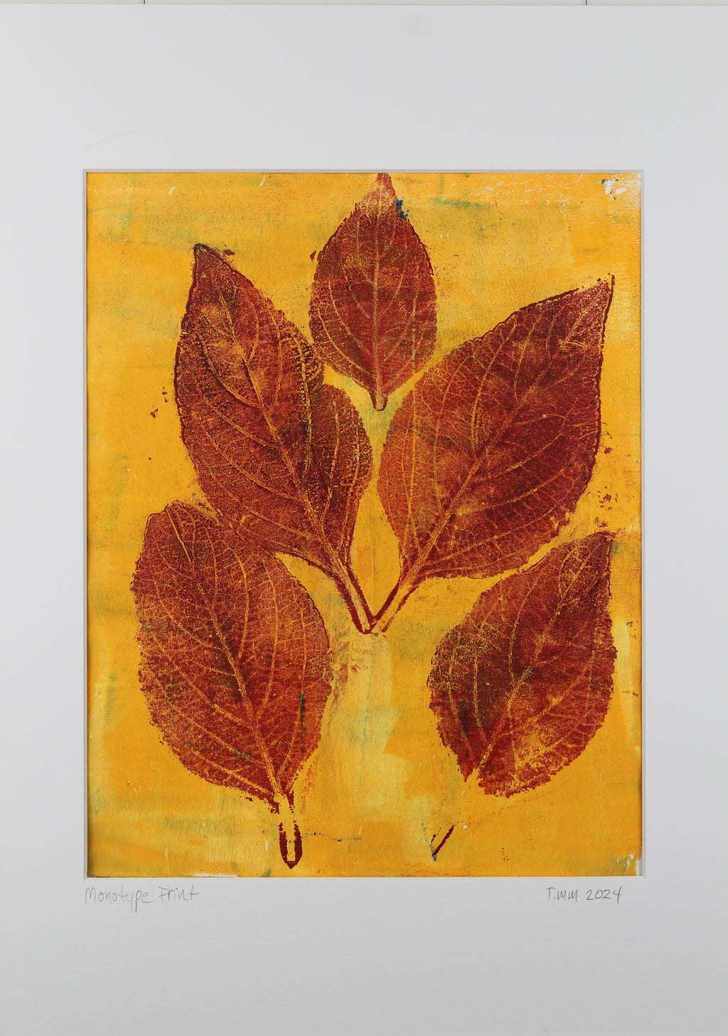 Botanical Monotype Relief Print-Fall Feels
