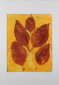 Botanical Monotype Relief Print-Fall Feels