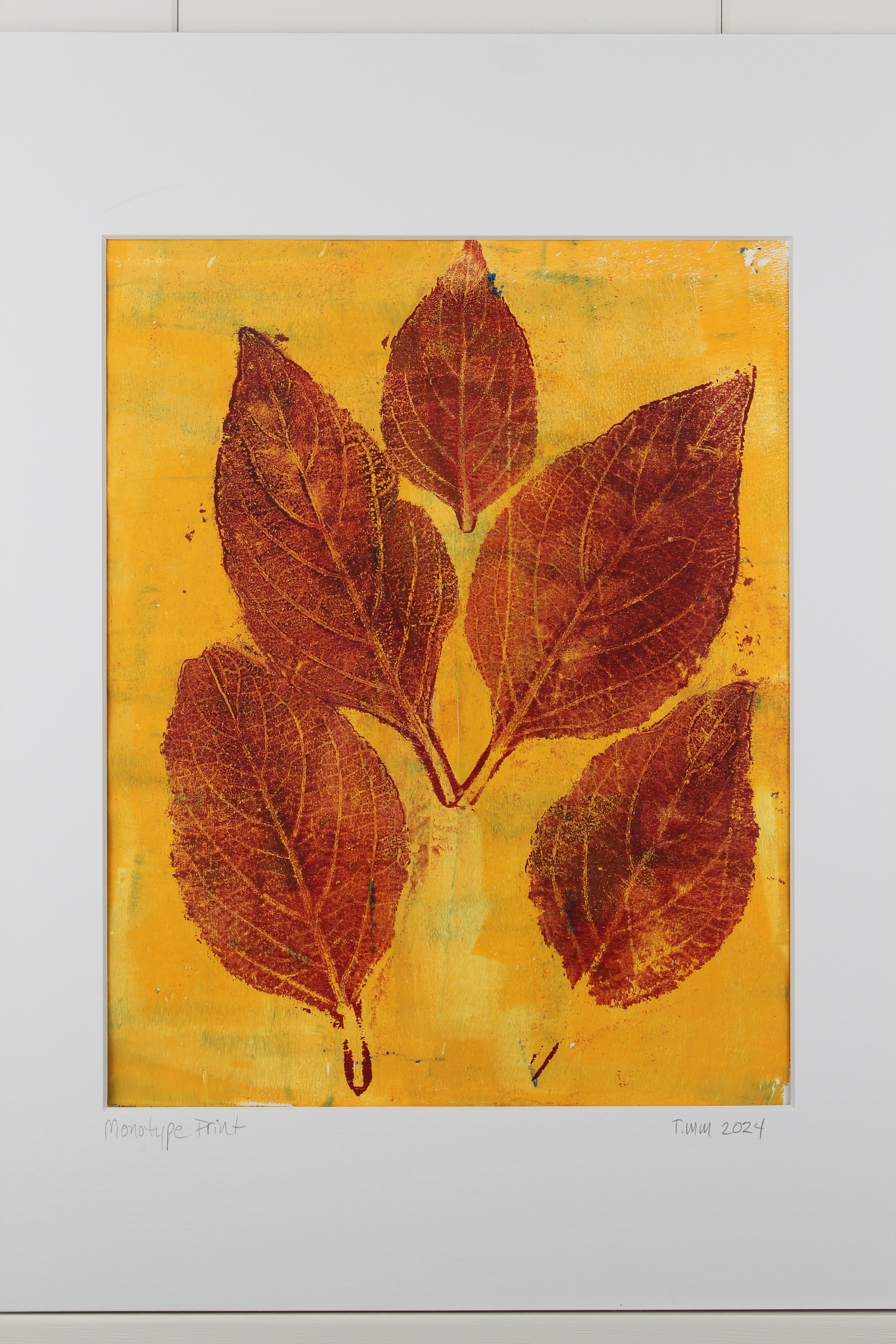 Botanical Monotype Relief Print-Fall Feels