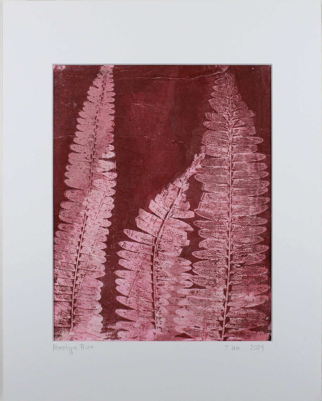 Botanical Monotype Relief Print-Rose Colored Glasses