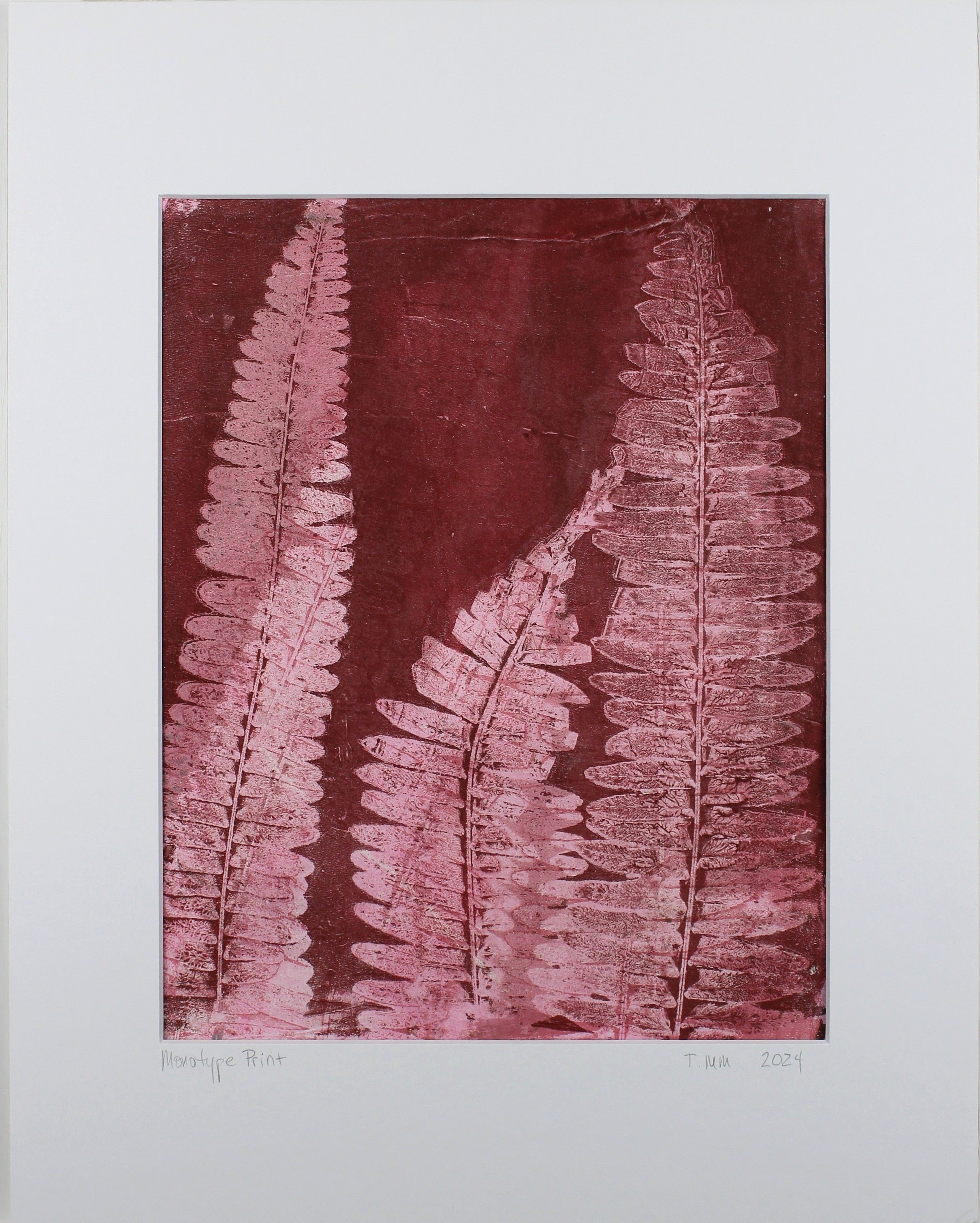 Botanical Monotype Relief Print-Rose Colored Glasses