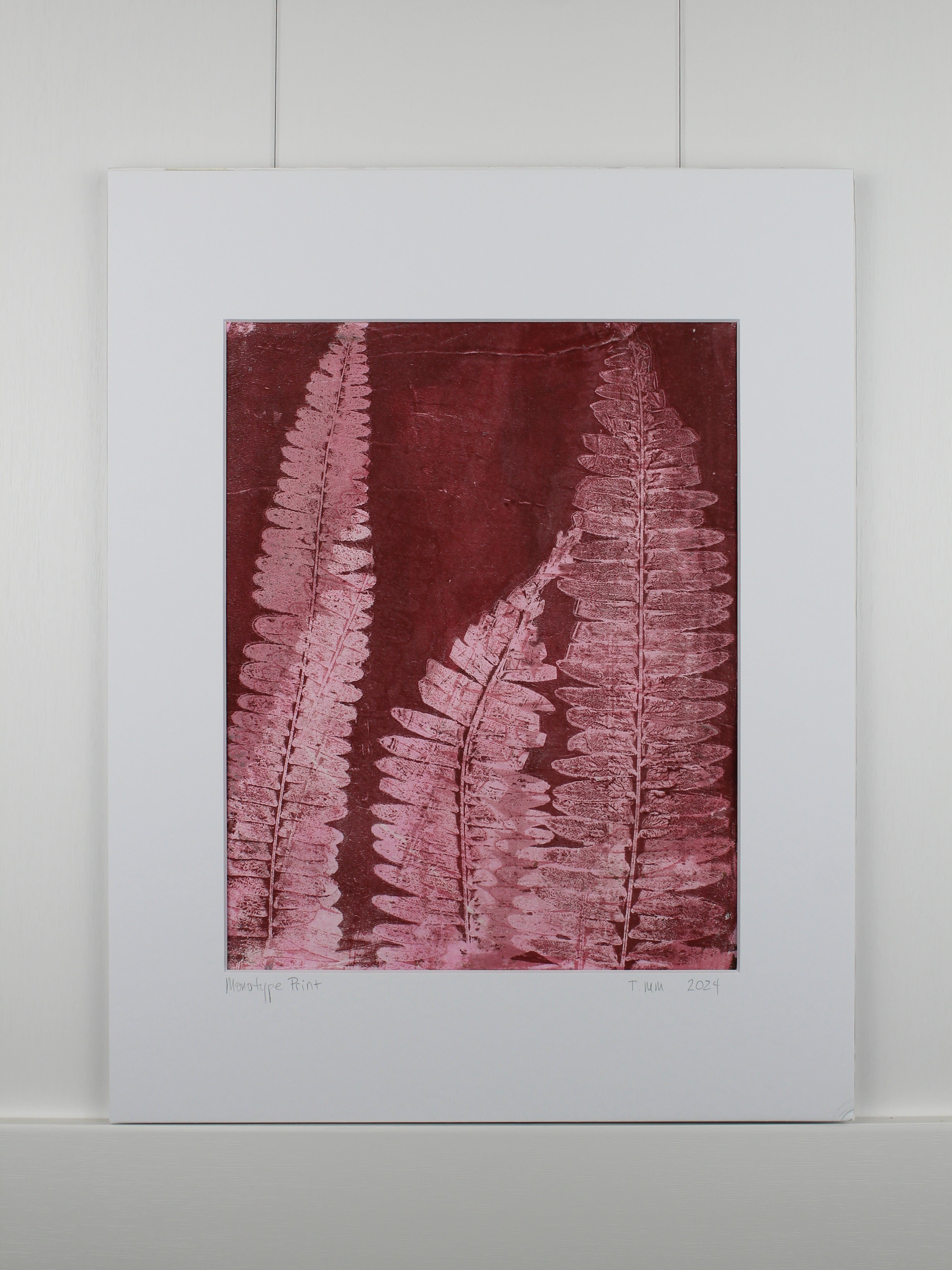 Botanical Monotype Relief Print-Rose Colored Glasses