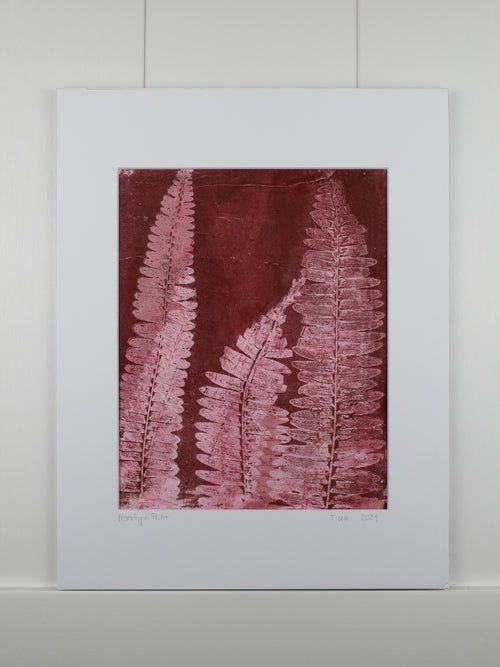 Botanical Monotype Relief Print-Rose Colored Glasses