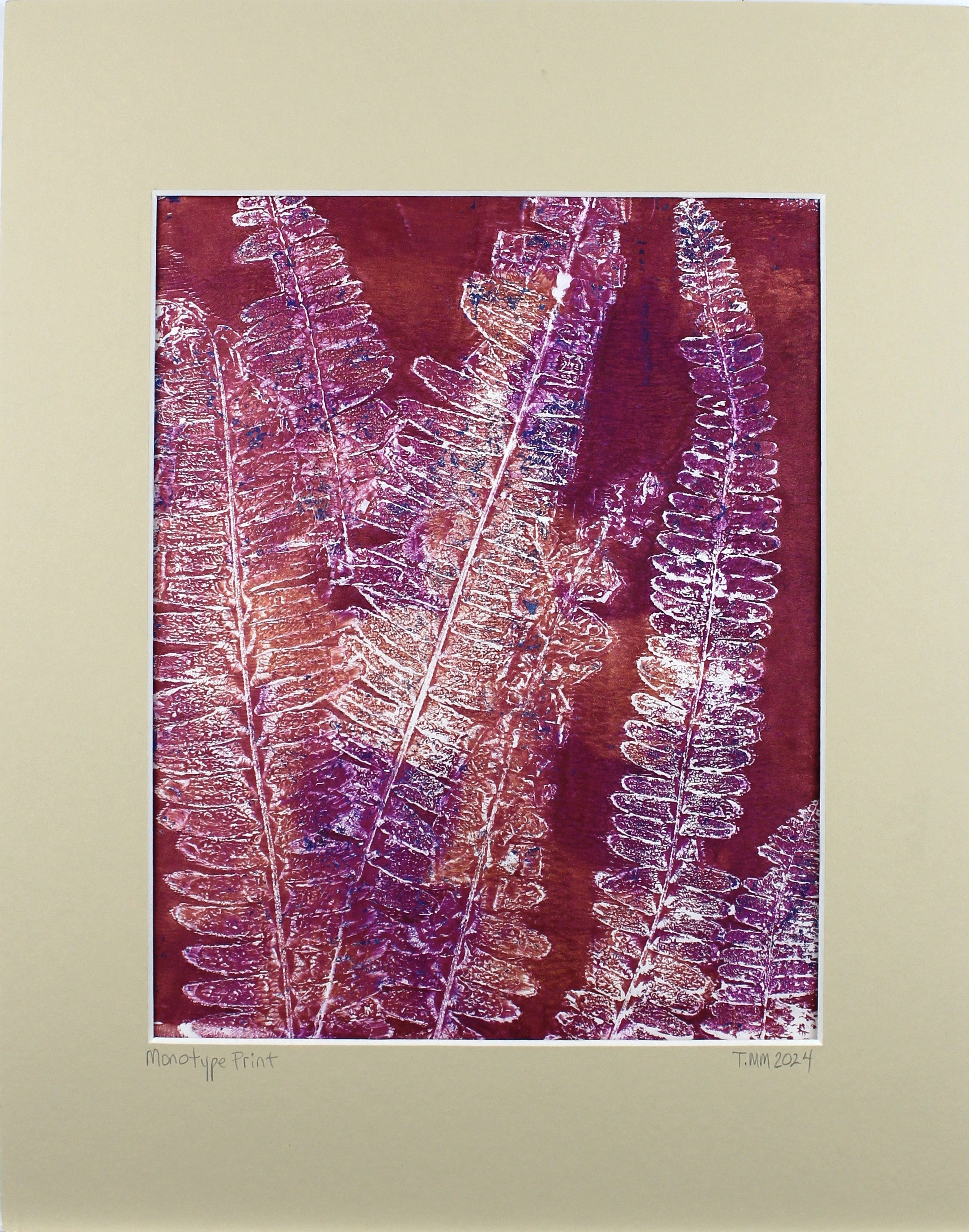 Botanical Monotype Relief Print-Mars Mayhem