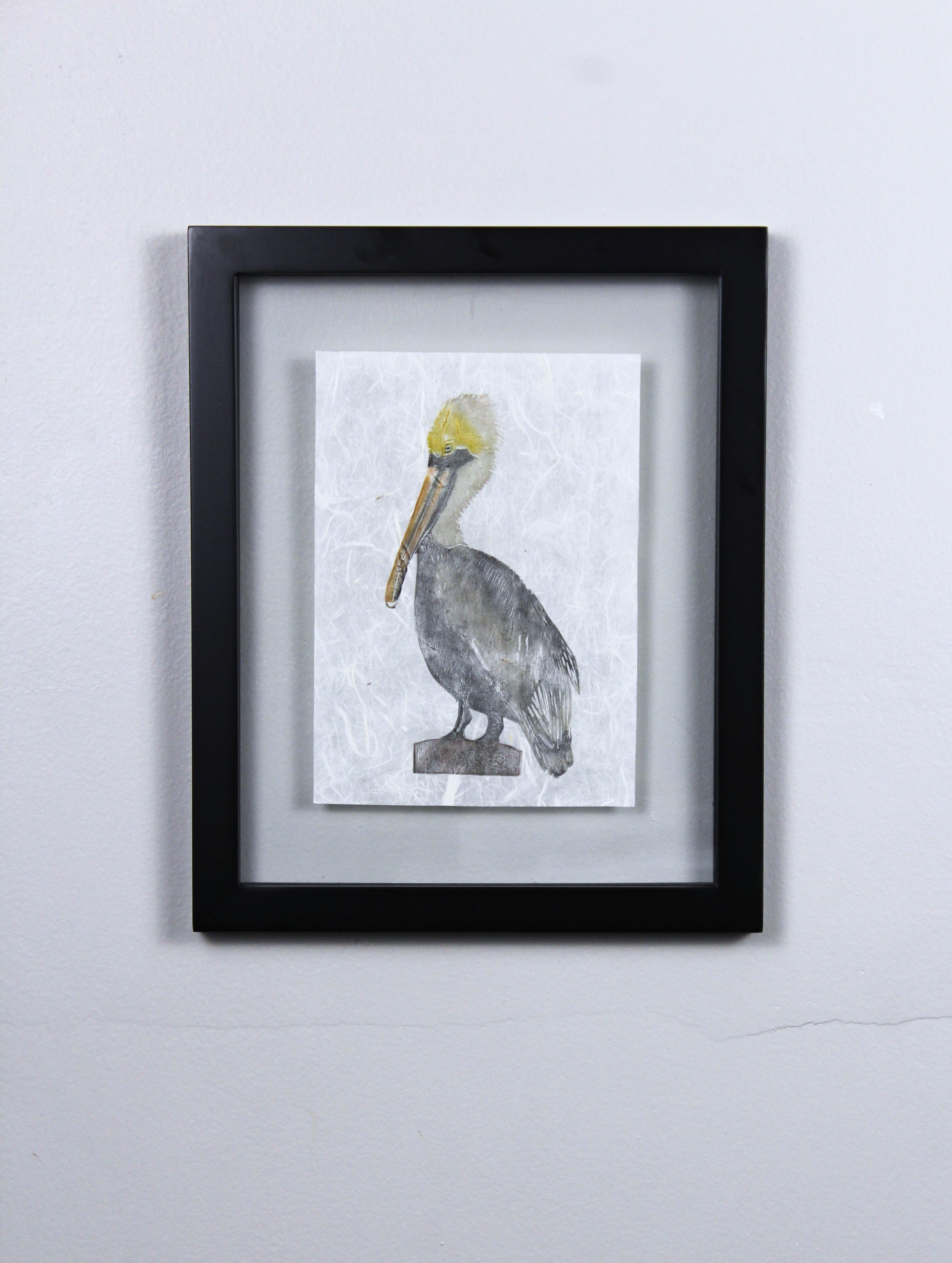 Linotype Relief Print- School Time-(black floater frame)