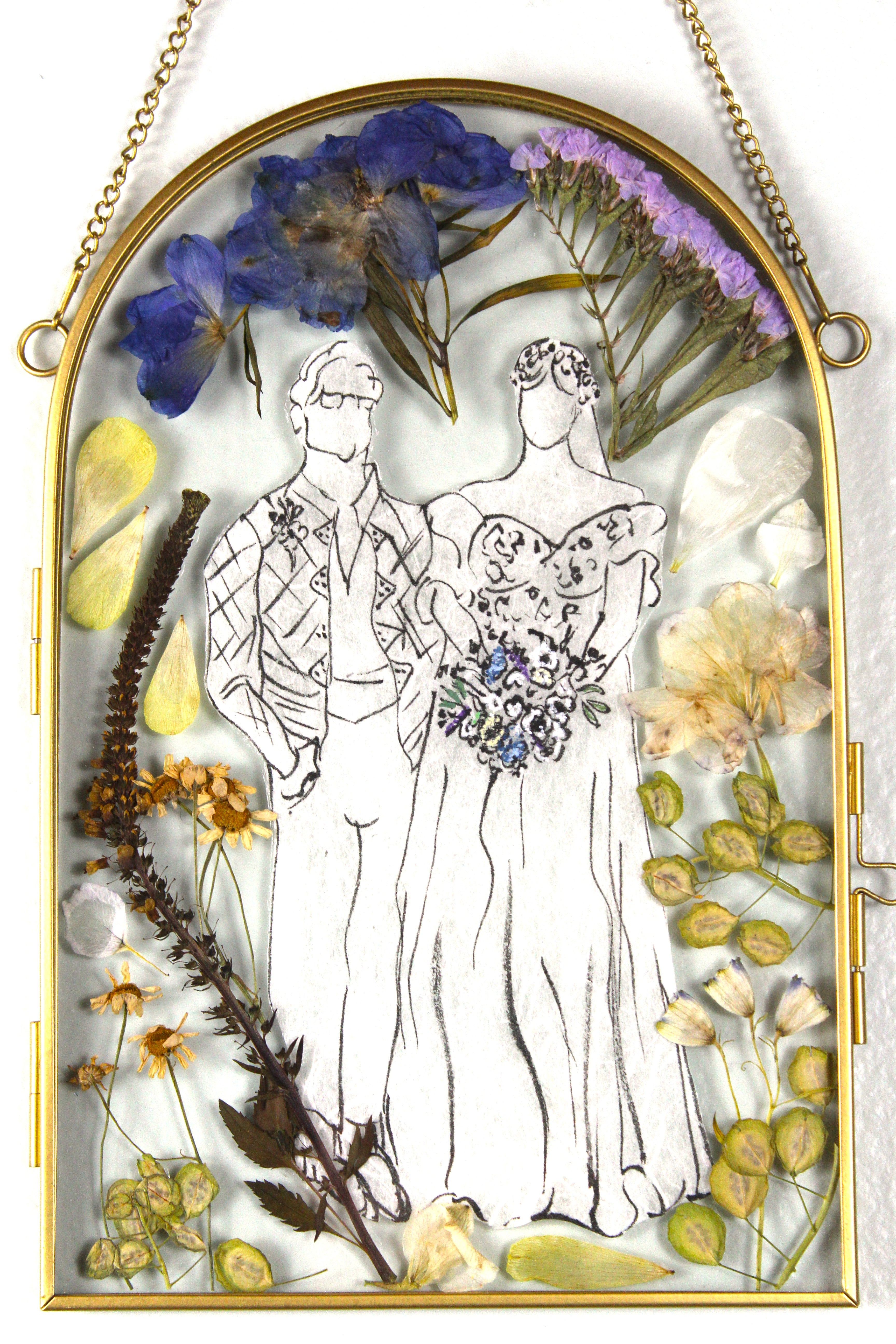 Commissioned Art in Glass Floater Frame-(example-not for sale)